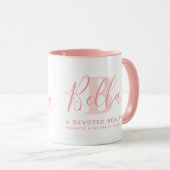 Bella-Name Bedeutung und Monogramm weicher rosa Te Tasse (VorderseiteRechts)
