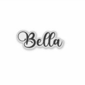Bella Name - Handgeschriebene Kalligrafie Aufkleber (Vorderseite)