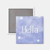 Bella Name Magnet Editable | Starry Space (Vorderseite/Rückseite)