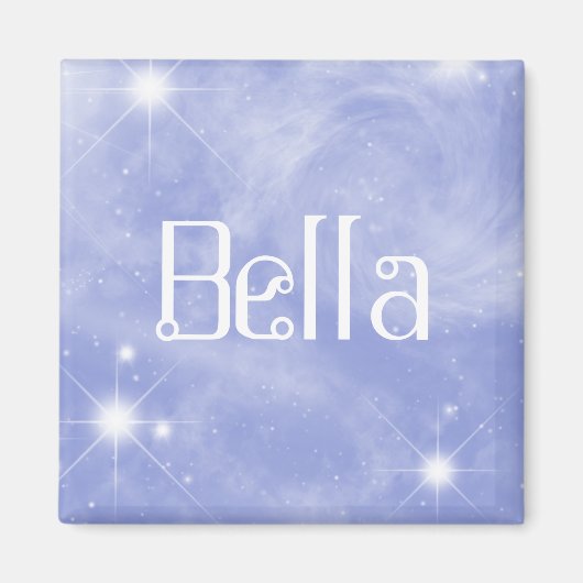 Bella Name Magnet Editable | Starry Space (Vorne)