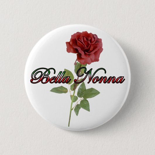 Bella Nonna (schöne italienische Großmutter) Button (Vorderseite)