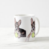 Bella Puppy mit Ball Kaffeetasse (VorderseiteRechts)