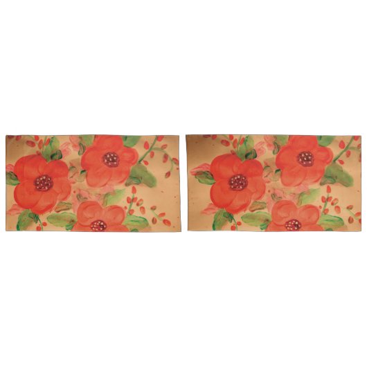 Bella Red Pillow Hüllen Kissenbezug (Rückseite-Set)