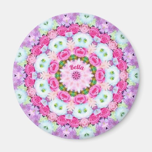 BELLA ~ Sweet Pastel Blume ~ Atemberaubendes Desig Magnet (Vorne)