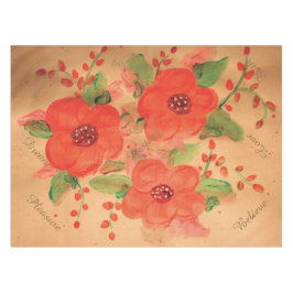 Bella Tableclout mit Rot Tischdecke