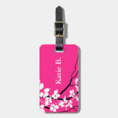 Bella wirbelnde Fuchsie der Rebe-Kirschblüte | Gepäckanhänger (Vorderseite vertikal)