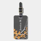 Bella wirbelnde Rebe-Blütenholzkohlen-Mandarine Gepäckanhänger (Vorderseite vertikal)