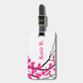 Bella wirbelnde Rebe-Kirschblüten-Weißfuchsie Gepäckanhänger (Vorderseite vertikal)
