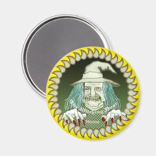 Bella Witch Face Magnet (Vorderseite/Rückseite)