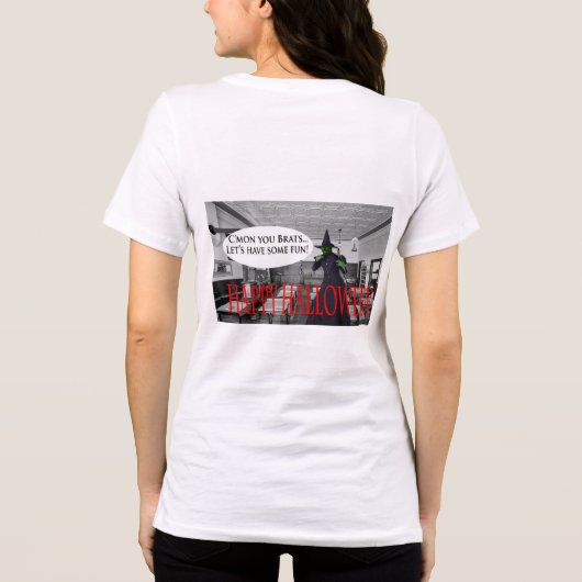 bella women tee. Happy Halloween Hexenkatze Tri-Blend Shirt (Rückseite)