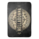 Belladonna Vintages Giftetikett Badematte (Vorderseite Vertikal)