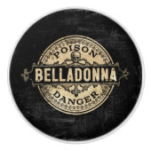 Belladonna Vintages Giftetikett Keramikknauf (Vorderseite)