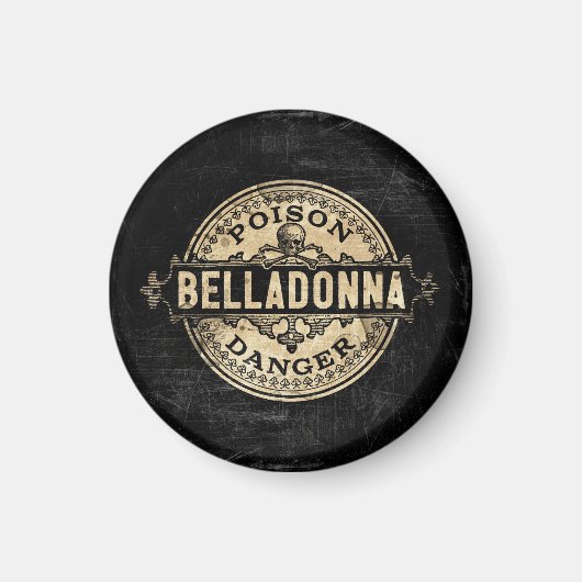 Belladonna Vintages Giftetikett Magnet (Vorne)