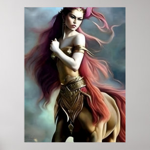 Belladria - AI Fantasy Digital Art Print Centre Poster