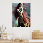 Belladria - AI Fantasy Digital Art Print Centre Poster (Küche)