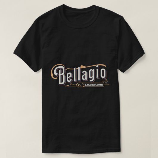 Bellagio Como Retro Style T - Shirt (Design vorne)