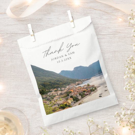 Bellagio Italien Gastgeschenk Hochzeit Vielen Dank Geschenktütchen (Ausgeschnitten)