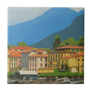 Bellagio Italien Poster Fliese