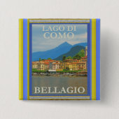 Bellagio Italien Poster Knopf Button (Vorderseite)
