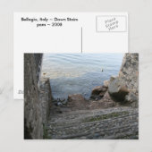 Bellagio, Italien ~ Treppen Postkarte (Vorne/Hinten)