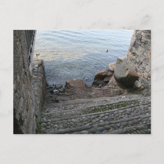 Bellagio, Italien ~ Treppen Postkarte (Vorderseite)