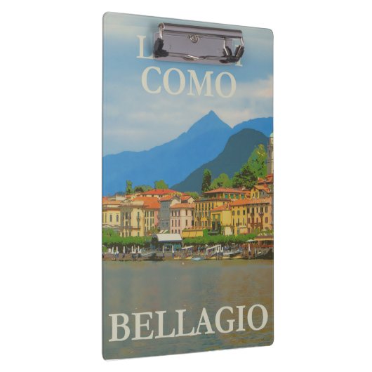 Bellagio Italy Poster Clipboard Klemmbrett (Rechts)