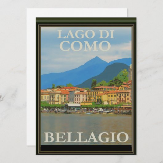 Bellagio Italy Poster Einladung (Vorne/Hinten)
