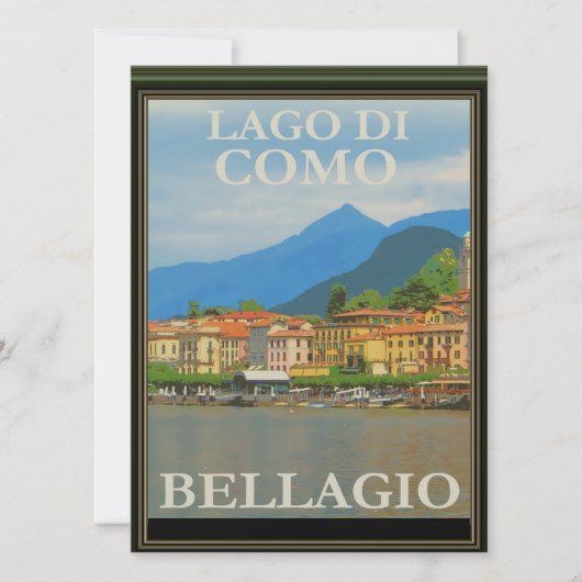 Bellagio Italy Poster Einladung (Vorderseite)