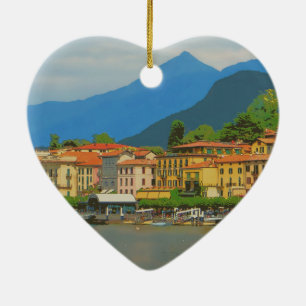 Bellagio Italy Poster Keramik Ornament