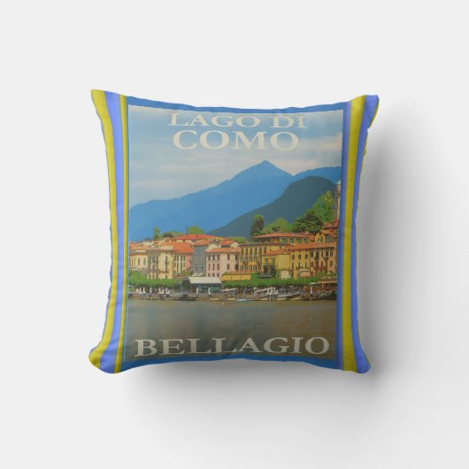 Bellagio Italy Poster Kissen (Vorderseite)