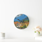 Bellagio Italy Poster Runde Wanduhr (Zuhause)