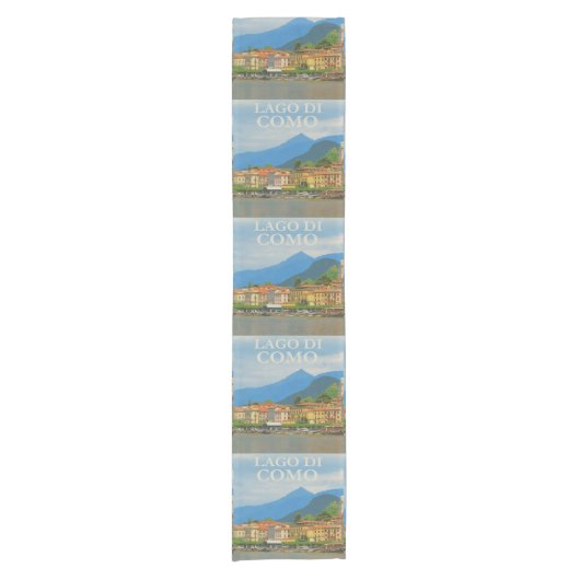 Bellagio Italy Poster Table Runner Kurzer Tischläufer (Vorderseite)