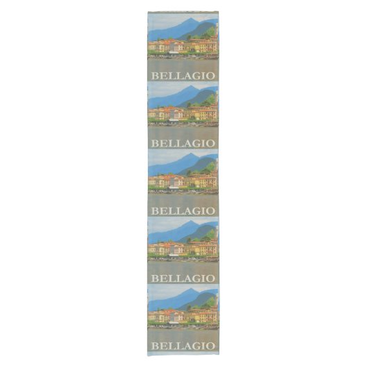 Bellagio Italy Poster Table Runner Kurzer Tischläufer (Vorderseite)