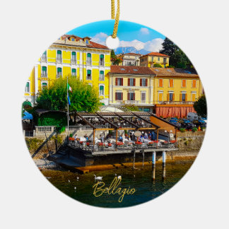 Bellagio Lombardy Lake Como Italy Waterfront Keramik Ornament
