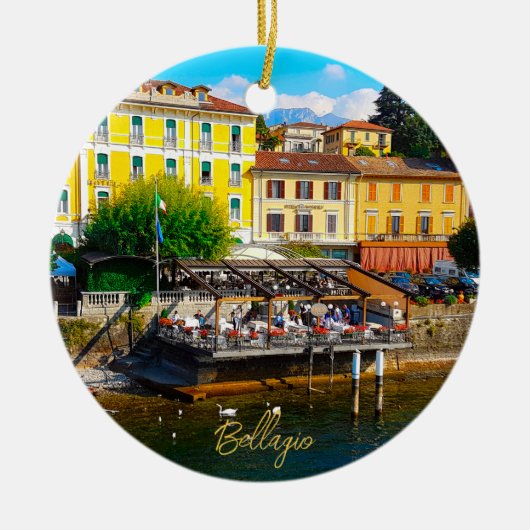 Bellagio Lombardy Lake Como Italy Waterfront Keramik Ornament (Vorne)