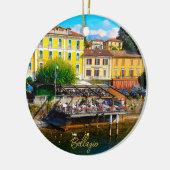 Bellagio Lombardy Lake Como Italy Waterfront Keramik Ornament (Links)