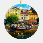 Bellagio Lombardy Lake Como Italy Waterfront Keramik Ornament (Hinten)