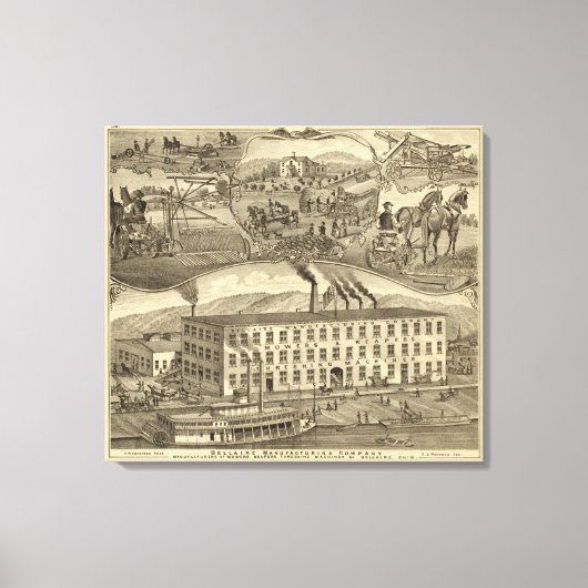 Bellaire Manufacturing Company Bellaire, Ohio Leinwanddruck (Vorderseite)