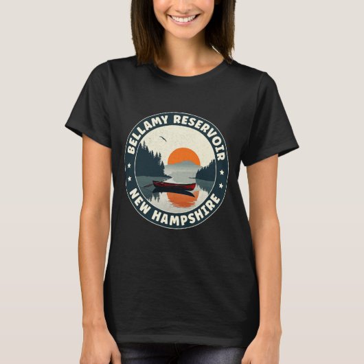 Bellamy Reservoir New Hampshire Sunset T Shirt (Vorderseite)