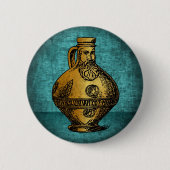 Bellarmine-Hexe-Flasche Button (Vorderseite)