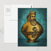 Bellarmine Hexenflasche Postkarte (Vorne/Hinten)