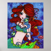 "Bella's Sea Monkeys" Fairy Mermaid Fantasy Art Poster (Vorne)