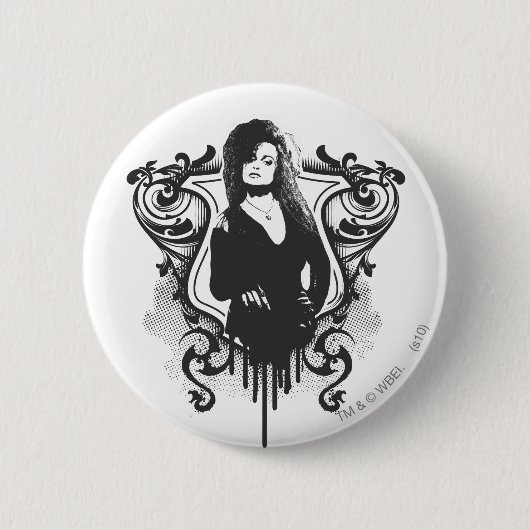 Bellatrix Lestrange Dark Arts Design Button (Vorderseite)
