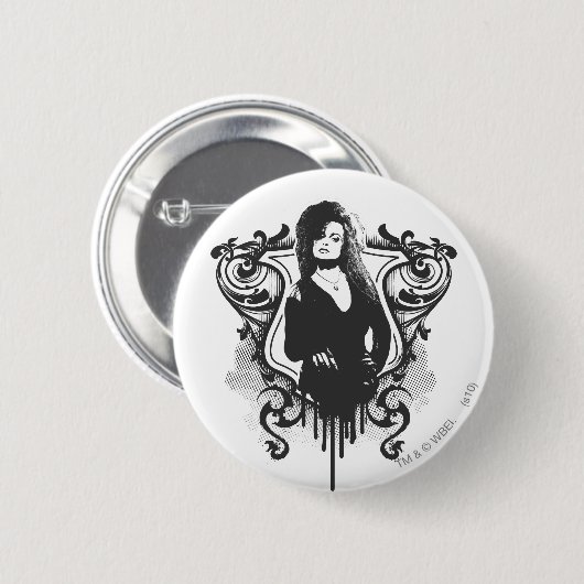 Bellatrix Lestrange Dark Arts Design Button (Vorne & Hinten)