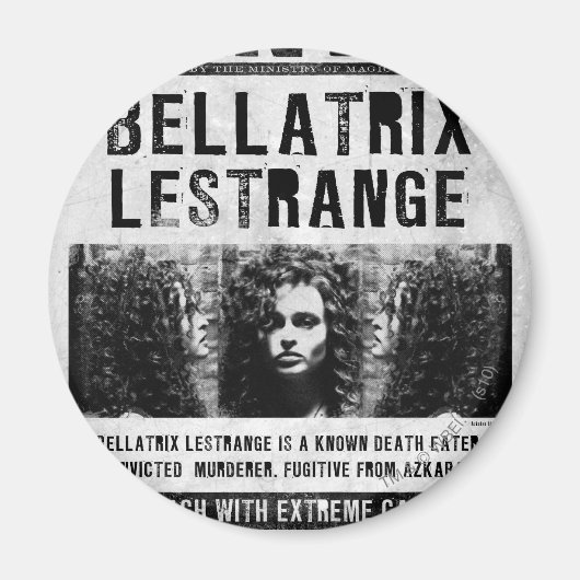 Bellatrix Lestrange Gewollt Poster Magnet (Vorne)