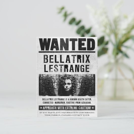 Bellatrix Lestrange Gewollt Poster Postkarte (Stehend Vorderseite)