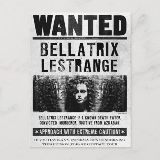 Bellatrix Lestrange Gewollt Poster Postkarte