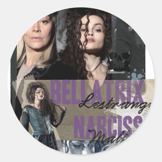 Bellatrix Lestrange und Narcissa Malfoy Runder Aufkleber (Vorderseite)