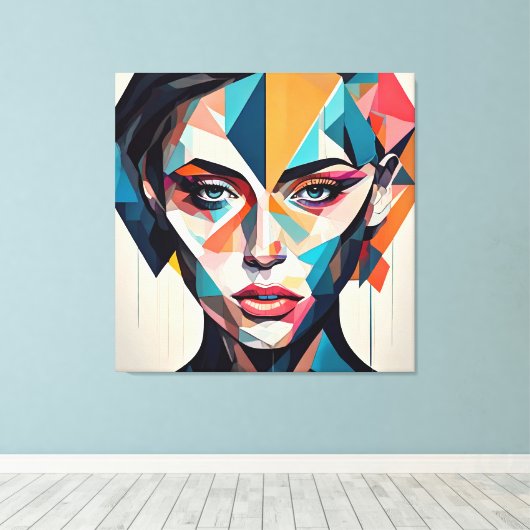 Belle | ABSTRAKT | Stretched Canvas Print Leinwanddruck (Insitu (Holzboden))