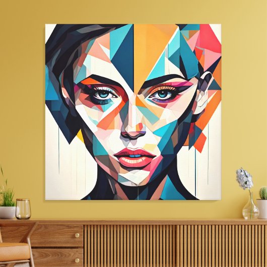 Belle | ABSTRAKT | Stretched Canvas Print Leinwanddruck (Insitu (Wohnzimmer))
